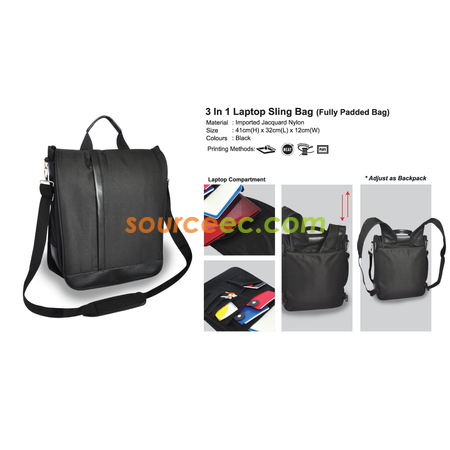 3 in 1 Laptop Back Pack(Fully Padded Bag)