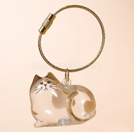 Cute Kitten Transparent Hair Storage Box