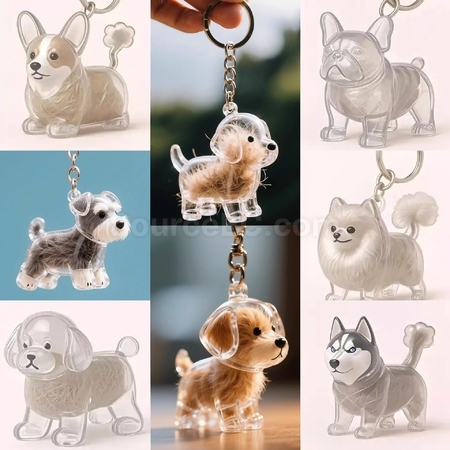 Cute Puppy Transparent Hair Storage Box