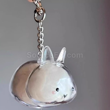 Cute Little Rabbit Transparent Hair Storage Box