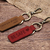 PU Double Ring Key Chain