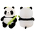 Panda Hugging Bamboo Doll