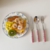 Ceramic Handle Grid Style Stainless Steel Tableware