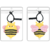 Bee Stress Relief Squeeze Keychain