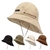 Japanese Style Drawstring Wide Brim Sun Protection And Waterproof Basin Hat