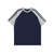 Color - Blocked Three - Stripe Raglan - Sleeve Cotton Short - Sleeve T - Shirt