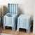 Movable toilet seat stool beside the bed