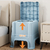 Movable toilet seat stool beside the bed