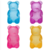 The little bear squeezes and slowly rebounds