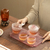 Japanese Style gGazed Purple Frosted Tea Set