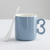 Numbers handle ceramic cup
