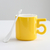 Numbers handle ceramic cup