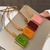 Leather Mahjong Pendant Keychain