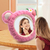Plush desktop makeup mirror