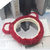Plush desktop makeup mirror