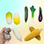 Corn and Eggplant Squishy Stress Relief Toy