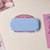 Faux leather pattern phone holder folding mirror