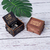 Wooden hand-cranked music box
