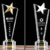 Gold/Silver/Bronze Star Crystal Trophy