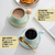  Gradient Ceramic Coffee Cup Gift Box with Wooden Handle