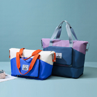 Large-Capacity Color-Blocked Folding Travel Bag