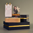 Creative luminous night light table calendar trophy